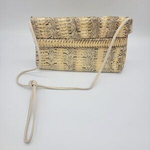 Lyrella Snake Skin Clutch Crossbody‎ Handbag Purse